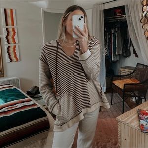 ❌SOLD❌ Free People Striped Hoodie